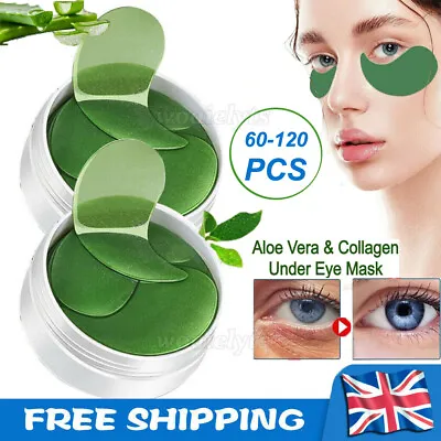 120/60PC Under Eye Hydrogel Collagen Seaweed Patch Mask Dark Circles Anti Ageing • £7.75