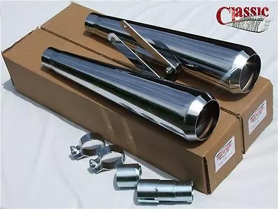 £99.95 • Buy Pair Of Universal Reverse Cone Megaphone Silencers May Suit Triumph/ Bsa /norton