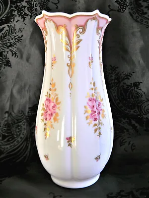 Lovely AK Kaiser W. Germany   MIRIAM  Designer Vase~Cascading Pink Roses~Signed • $22.50