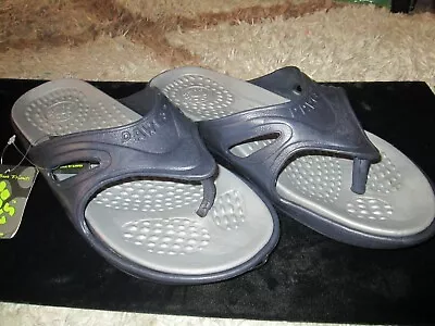 NWT NEW SILVER GRAY Dawgs Men's 11 Flip Flops Super Lightweight Comfortable Arch • $35.99