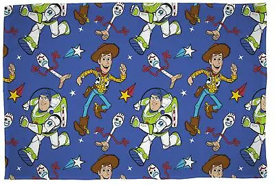 £14.99 • Buy Toy Story 4 Flannel Fleece Blanket Bed Throw Forky, Woody & Buzz