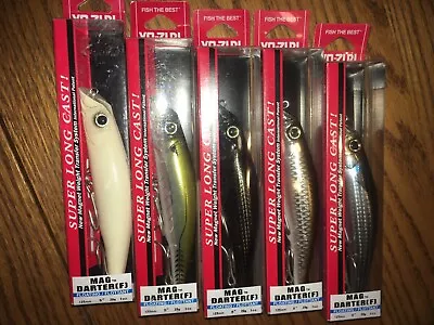 YO-ZURI MAG DARTER 125==5 =1oz===5 DIFFERENT COLORED FISHING LURES • $37.50