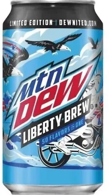 🗽2020🦅 1x 12oz Can LIBERTY BREW Mountain Dew Can Best By 2020 • $5