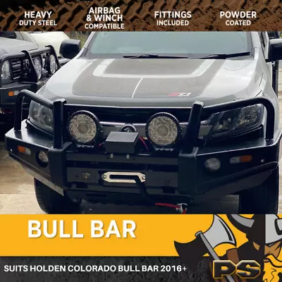Bull Bar For Holden Colorado / Trailblazer 07/2016+ Steel Winch + ADR Approved • $1149