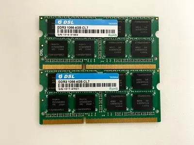 Lot Of 10x 4GB 8500s DDR3 SO-DIMM 1066MHZ Laptop Memory For Macbook Pro Mini • $59