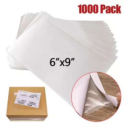 1000 Clear Adhesive Packing List Envelopes 6 X9  Shipping Label Enclosed Pouches • $69.84