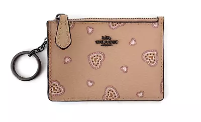 Coach Small ID Card Case/Key Chain Western Heart Mini Skinny Beechwood • $82.62