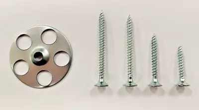 Stainless Steel + Screws Tile Fixing Washer Discs For Backer Board Insulation • £20.95