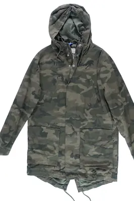 DB Supply H&M Divided NEW Lined Camo Mens M Military Parka Jacket Trench Coat • $31.49