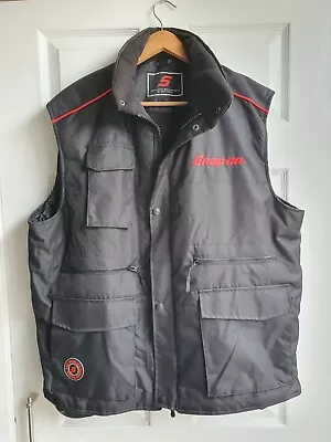 £74.95 • Buy Snap On Tools Gilet Body Warmer XL Black Heavy Duty Fleece