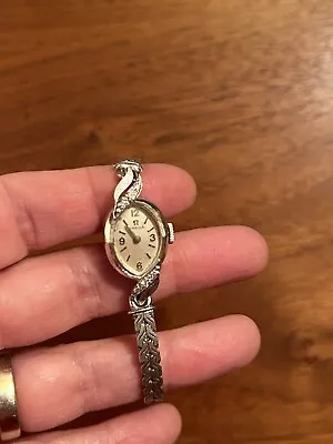 Omega Ladies Vintage White Gold & Diamonds Watch From The 1930s WORKING WELL EUC • $500