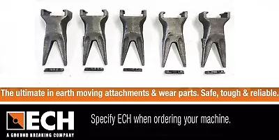 V17TVY ESCO Twin Tiger Teeth Pack Of 5 With Pins To Suit ESCO V17 Adapters • $140