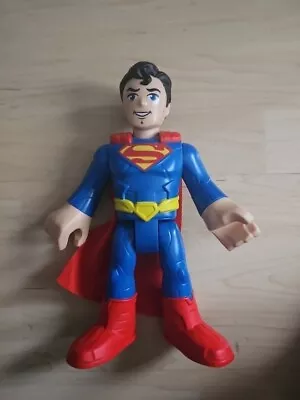 Mattel 2019 Imaginext DC Super Friends Superman Large Figure XL 10” • £5