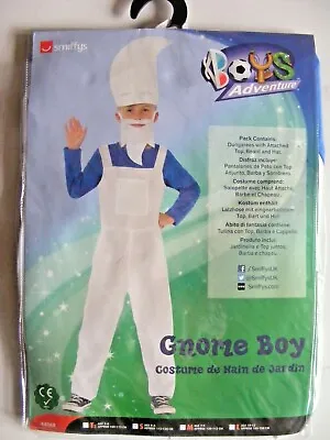 Smiffys  Boys Garden Gnome / Smurf Fancy Dress Costume Size S Age 4- 6 BNIP • £9