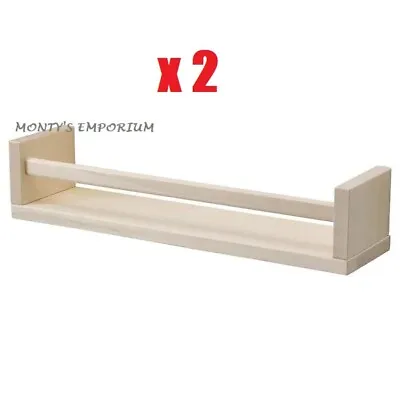 Wooden Spice Jar Rack X 2 IKEA BEKVAM Aspen /Wall Storage Holder Book Shelf NEW • £15.95