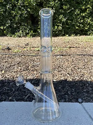 Hookah Water Pipe Beaker Heavy Glass Bong 16”inch Glass 50.5 • $50