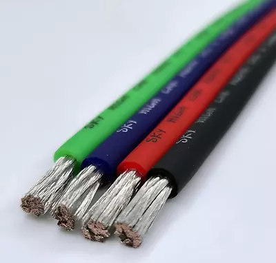 $1.25 • Buy Sky High Car Audio  Tinned  8 Gauge Ofc Power Wire By The Foot 