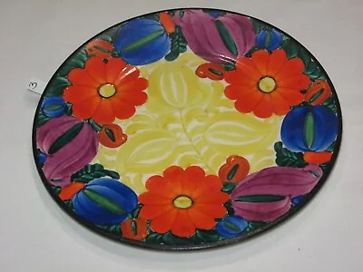 820C Antique J Mrazek Pottery Peasant Art Czechoslovakia 8 1/4  Salad Plate 3of9 • $14