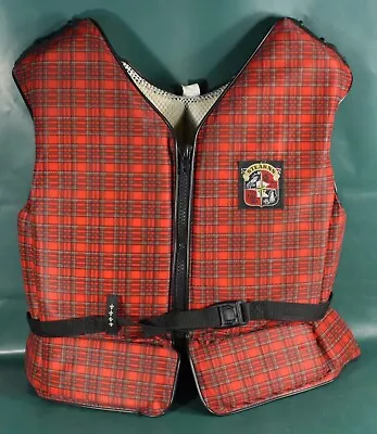 Stearns Boating Water Ski Life Vest Plaid Zippered Adult Medium 40-42 Sans Souci • $18.69