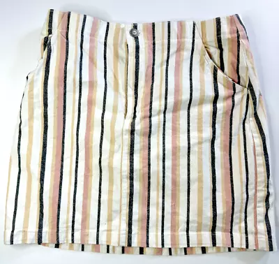 Hollister Womens Mini Skirt Multicolor Stripe Ultra High Rise Size M • $14.99