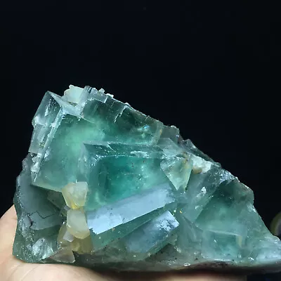 512g   Beauty Transparent Green Cube Fluorite Crystal Mineral Specimen/calcite • $17.50
