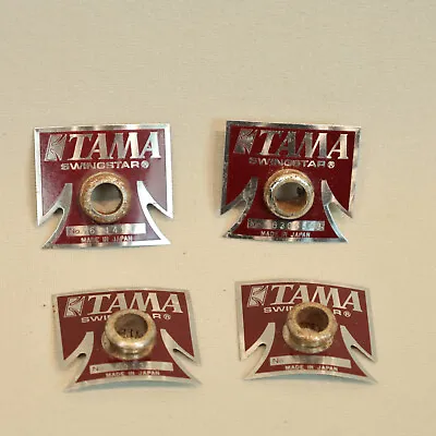 Set Of 4 Tama Vintage Red T Badges Swingstar 1980's DIY Original Parts • $99