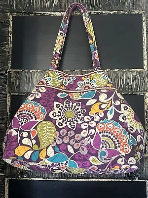 Retired VERA BRADLEY Plum Crazy GRAND TOTE Bag • $14.50