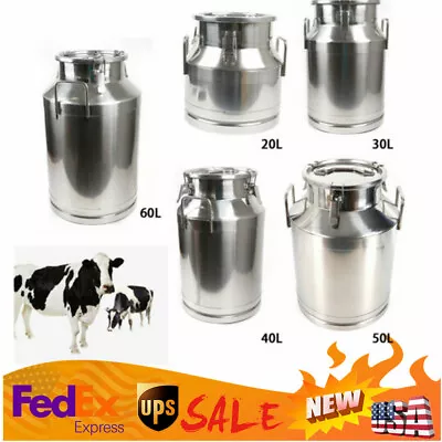 20L/30L/40L/50L/60L Milk Storage Transport Can/Bucket /Milk Pail Stainless Steel • $138