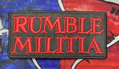 EMBROIDERED RUMBLE MILITIA PUNK/THRASH METAL BAND PATCH (Made To Order) • $8.65