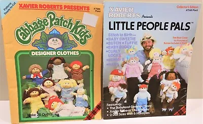 2 UNCUT Patterns Cabbage Patch Kids Books Xavier Roberts Little People Pals • $14.95