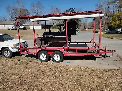 2013 Commercial BBQ Trailer With Smoker And Hot Box • $5500