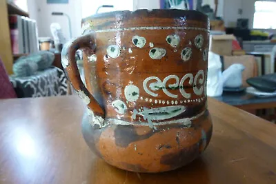 Vintage Pottery Mexican Bean Pot  Circa 1800-------Price Sale! • $38