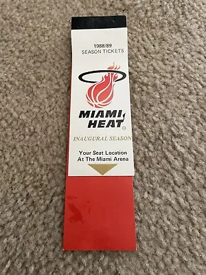 Vintage 1988 MIAMI HEAT INAUGURAL SEASON TICKETS BOOKLET W/ SCHEDULE SUPER RARE • $49.99