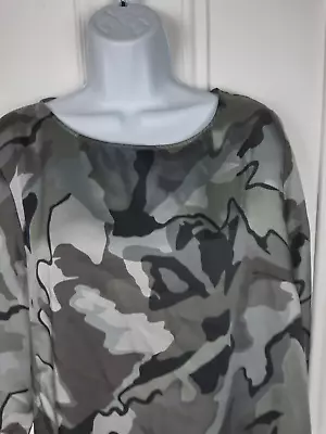 River Island  Ladies Camouflage Top Size 18 Multi Coloured 3/4 Length Sleeves • £9.50