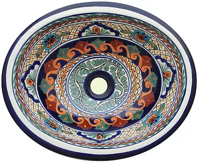 16  X 11.5  Talavera Ceramic Mexican Bathroom Sink Handmade Folk Art  # 05 • $129.99