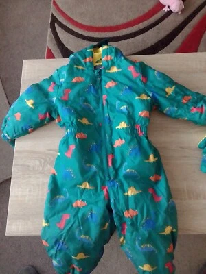 £2.50 • Buy Baby Ski Type Winter Boys Coat  Age 18 -24 Months, Dinosaur/ Gloves.warm/George 