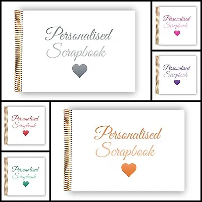 Personalised Scrapbook: A4 A5 & Square Choice Of Font Colour Up To 150 Pages • £7.99