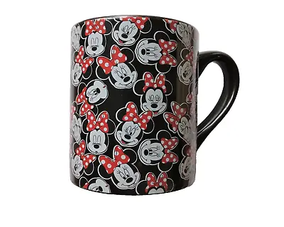 Disney Minnie Mouse Mug 14 Oz. Ceramic Red White Black Bckgrnd Polka Dot Bows • $3.50