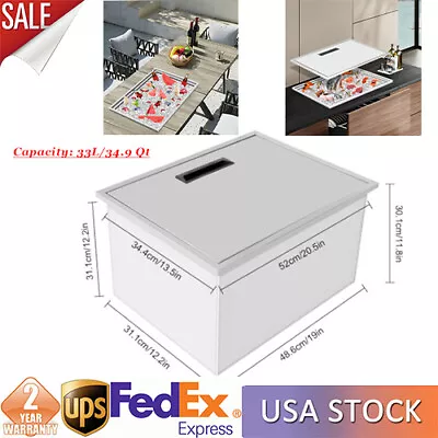 304 Stainless Outdoor Indoor Drop-in Ice Chest Cooler Party Bar Ice Bin • $158.65