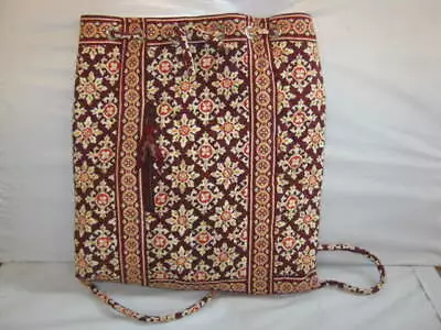 Vera Bradley Small Backpack Drawstring Backsack Medallion 13 X 11 X 2 EUC • $15.95