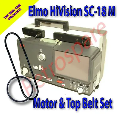 ELMO HiVISION SC-18 M SUPER 8mm SOUND Cine Film Projector Drive Belts (Set Of 2) • $8.69