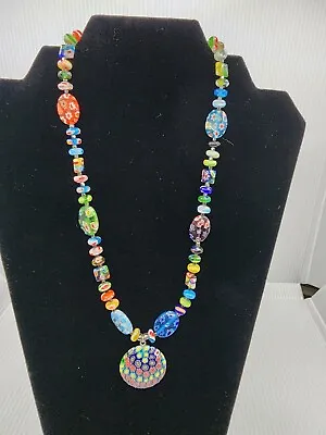 Millefiori Bead Necklace • $25