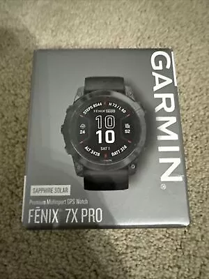 Garmin Fenix 7X Pro Solar Sapphire 51mm GPS  Smartwatch Black • $999
