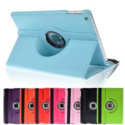 360 Rotate Smart Leather Case Folding Stand Cover For Apple IPad Air 2 • $11.95