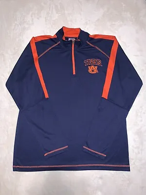 NCAA Auburn University Tigers Blue Orange 1/4 Zip Jacket Extra Large XL • $22.09