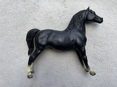 Vintage Breyer Horse #48 Black Semigloss Stretch Show Stance Morgan Star BLOATY! • $40