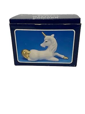 Vintage Porcelain Mystical Unicorn Figurines Handcrafted (Pair) Made Taiwan NIB • $12