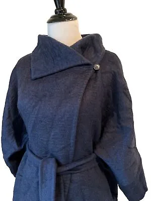 Max Mara Cucito A Mano Jacket Size M? Camel Wool? Cashmere? Blue Art To Wear... • $85