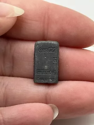 Vintage Rare Lead? Coca Cola Mini Fridge Figure Tiny Collectible Block • $15