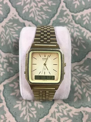 Vintage Casio Day/Date Analog Digital Quartz Watch - 309 AQ-321G • $39.20